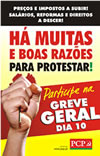 Cartaz do PCP de apelo &agrave; paricipa&ccedil;&atilde;o na Greve Geral