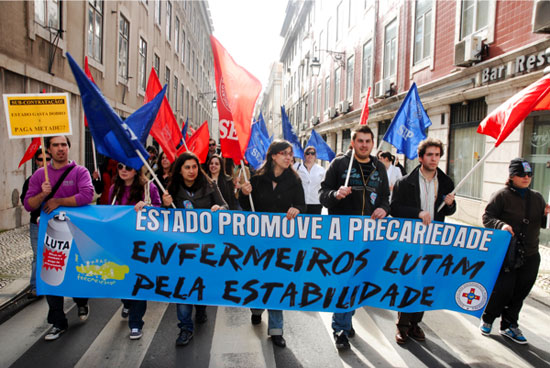 26 Marco, Manifestacao de Jovens Trabalhadores