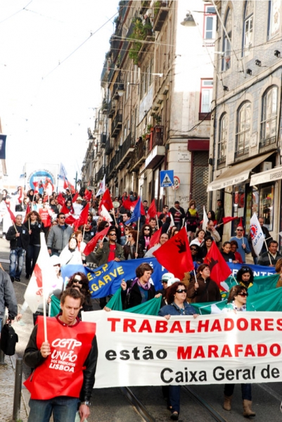 26 Marco, Manifestacao de Jovens Trabalhadores