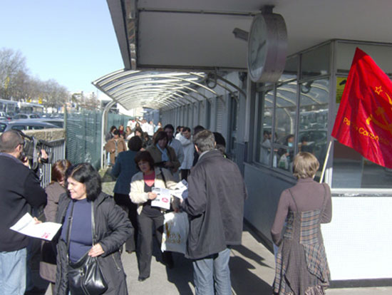 Accao na Grundig, em Braga