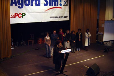 Comicio em Almada, com Odete Santos