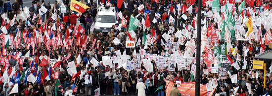 Manif. trabalhadores admin. publica - 5 Fev