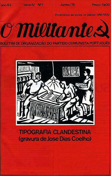 Capa do Boletim �O Militante� de Junho de 1975