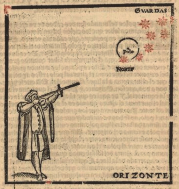 Balestilha, para medir a altura das estrelas e calcular a latitude