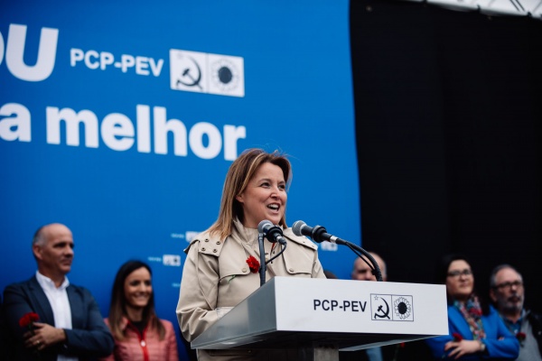 Comício CDU enche Rossio