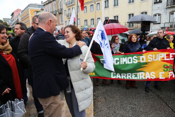 Gathering of workers in the Assembly of the Republic, CGTP-IN