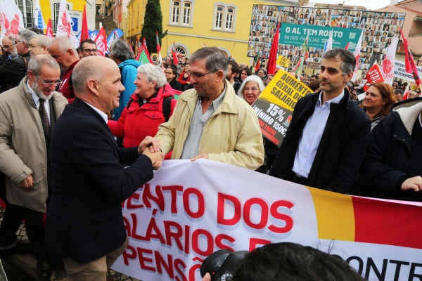 Gathering of workers in the Assembly of the Republic, CGTP-IN