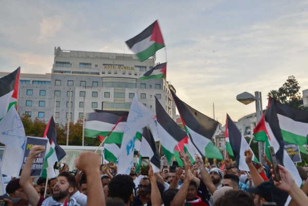 Concentração "Pela Paz no Médio Oriente! Pelos direitos do povo palestiniano"