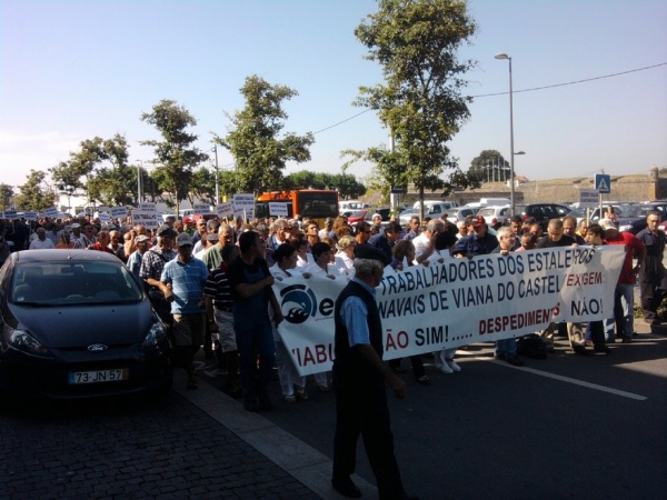 ENVC: Manifestação de trabalhadores em defesa do emprego