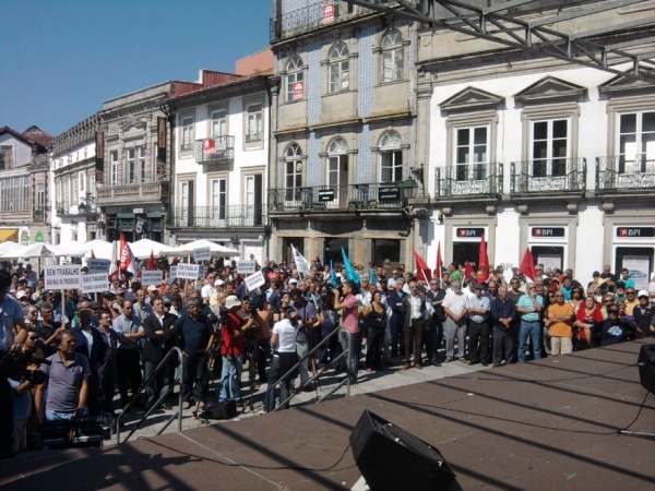 ENVC: Manifestação de trabalhadores em defesa do emprego