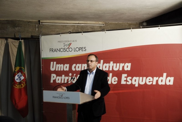 Jantar com jovens apoiantes da candidatura de Francisco Lopes à Presidência da República