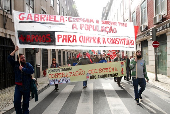 Manifestação de jovens trabalhadores - 26 Março de 2010