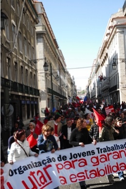 Manifestação de jovens trabalhadores - 28 de Março de 2009