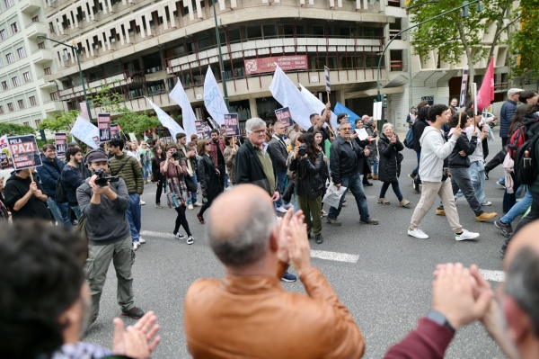 Manifestação de solidariedade com o povo palestiniano