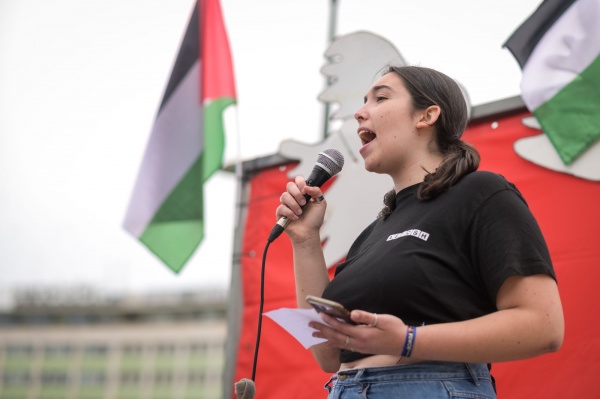 Manifestação de solidariedade com o povo palestiniano