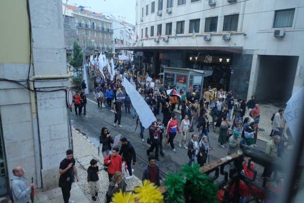 Manifestação pela Paz no Médio oriente. Pelo fim da ocupação da Palestina
