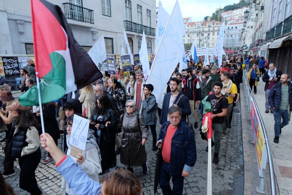 Manifestação pela Paz no Médio oriente. Pelo fim da ocupação da Palestina