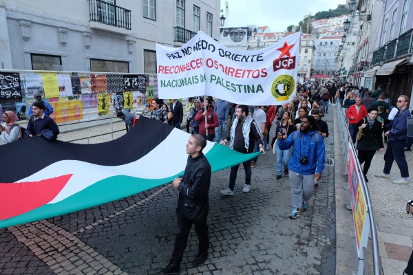 Manifestação pela Paz no Médio oriente. Pelo fim da ocupação da Palestina