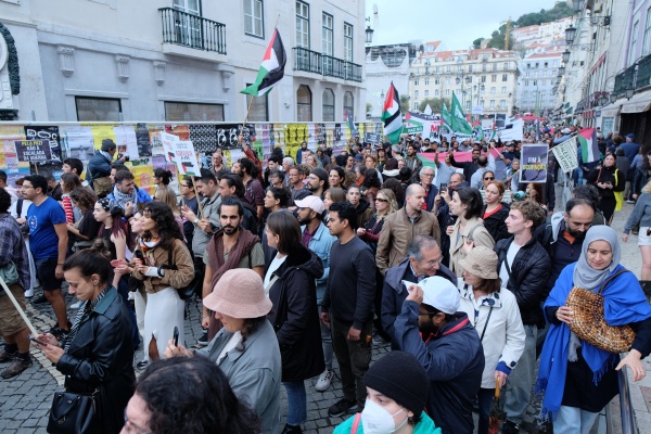 Manifestação pela Paz no Médio oriente. Pelo fim da ocupação da Palestina