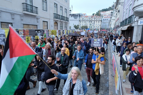 Manifestação pela Paz no Médio oriente. Pelo fim da ocupação da Palestina