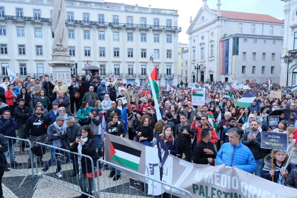 Manifestação pela Paz no Médio oriente. Pelo fim da ocupação da Palestina